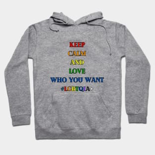 Keep Calm and Love Who You Want! Hoodie